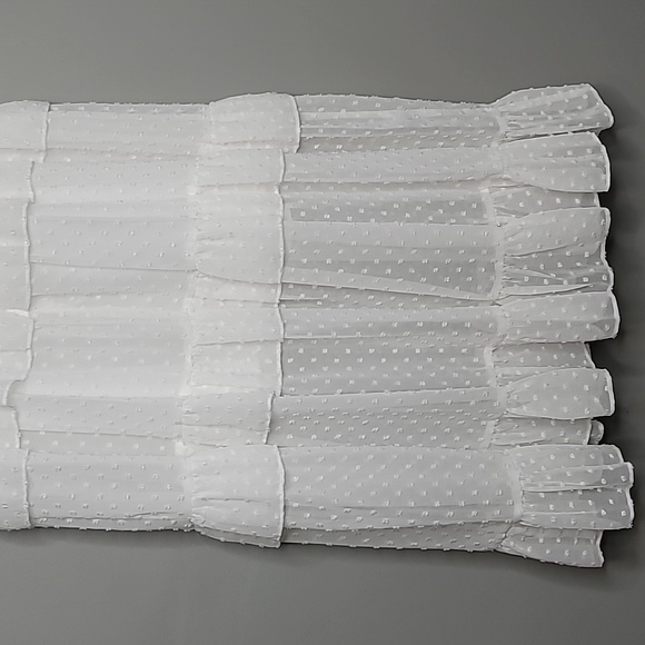 NWT Marchesa Notte size 8 white swiss dot layered tiered dress - Picture 9 of 16